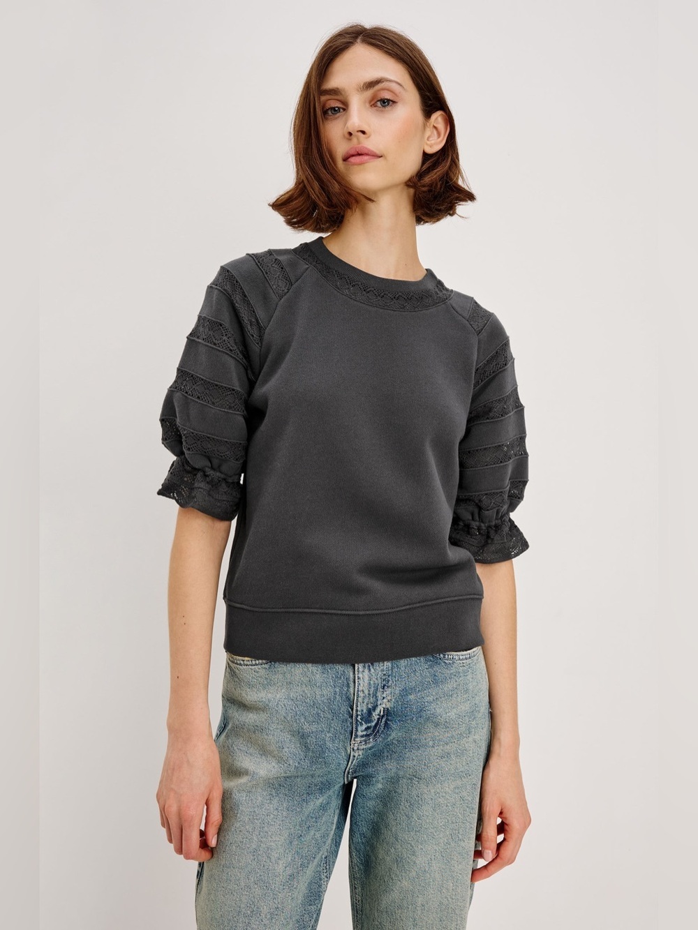 Rails Aggy Top Sweatshirt | Washed Black | NWT Size Small